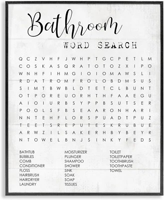 Divertida palabra familiar para búsqueda de baño, diseño de Daphne Polselli arte de pared, 11 X 14, azul Foto 1 de 4