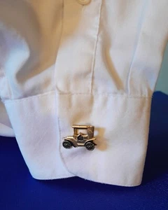 Vintage Old Car Cufflinks For Men's Shirts - Picture 1 of 4
