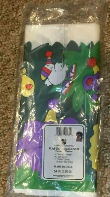 Kid's BIRTHDAY Plastic Table Cover ANIMAL Theme American Greetings 54 X 96 - Image 1 of 4