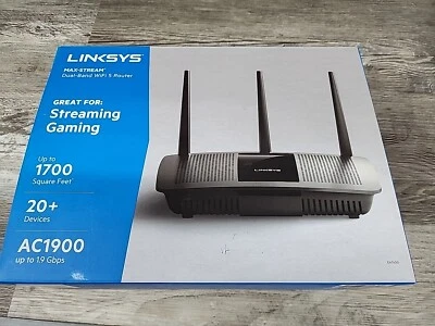 Linksys MAX-STREAM AC1900 MU-MIMO Dual-Band 2.4GHz/5GHz Gigabit Wi-Fi Router - Image 1 of 4