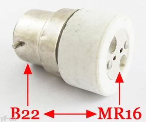 10x B22 Male to MR16 Female Socket Base LED Halogen CFL Light Bulb Lamp Adapter - Picture 1 of 5