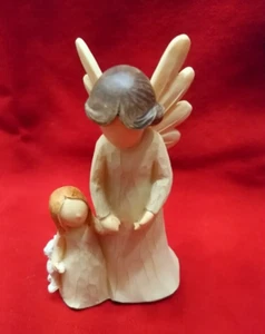 Schutzengel NEU /       Engel mit Kind  und Teddy      /Angelino 8764   12,5 cm - Bild 1 von 2