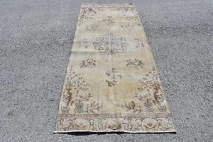 Vintage Teppich, Wollteppich, antiker Teppich, alter Teppich, türkischer Teppich, 3,2x7,6 ft Vorleger - Bild 1 von 6