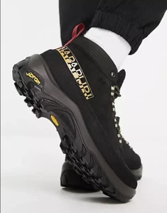 SCARPE SCARPONI UOMO NAPAPIJRI PHLOX 01 S2PHLOX01 GA4GT3 PELLE 041 NERO ORIGINAL - Picture 1 of 3