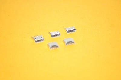 (5) Jack port MICRO USB connector Vertical card MICRO-5P USB female 180 degree - Image 1 of 3