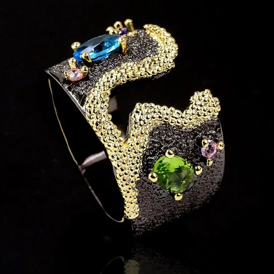 Anillo Art Deco de Plata 925 Hecho a Mano Foto 1 de 4