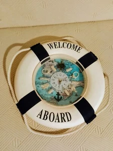 Orologio Da Parete stile Nautico - Salvagente - Foto 1 di 1
