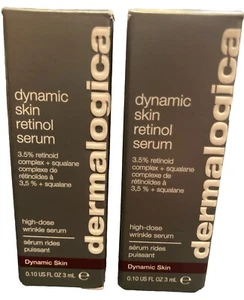 Two (2) Dermalogica Dynamic Skin Retinol Serum (0.10 fl.oz / 3 ml ) New In Box - Picture 1 of 2