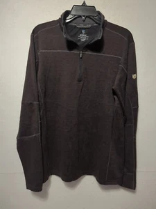 Kuhl Mens Medium Brown Quarter Zip Pullover Polyester Elastane - Picture 1 of 5