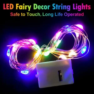 LED Light String 1m/2m/3m Halloween Material Bouquet Lights Fairy With Gift Box - Picture 1 of 12