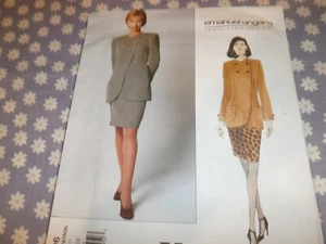 VOGUE 1996 MISSES PETITE DESIGNER JACKET & SKIRT / SUIT PATTERN-UNCUT-14-16-18 - Picture 1 of 3
