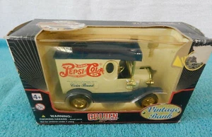 COLLECTIBLE GOLDEN WHEEL PEPSI COLA SPECIAL EDITION DIE CAST METAL COIN BANK - Picture 1 of 9