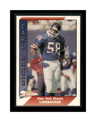 1991 Pacific Carl Banks New York Giants #340 FOOTBALL - Image 1 of 2