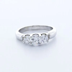 1.7CT CERTIFIED NATURAL DIAMOND F/VS2 ROUND CUT 18K GOLD U-SHAPE ENGAGEMENT RING - Picture 1 of 10