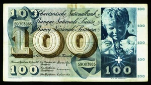 SCHWEIZ. 100 Franken 1967. 49j. - Bild 1 von 2