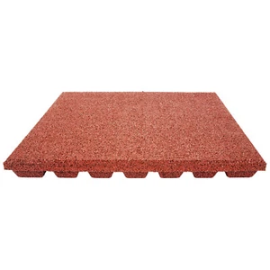 Fallschutzplatte 50x50x4 cm Rot Gummiplatte Fallschutzmatte Spielplatzmatte - Bild 1 von 8