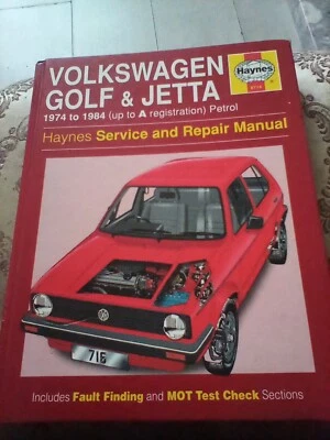 Haynes hardback Volkswagen Golf & Jetta manual 1974 - 1984 Petrol A K Legg - Image 1 of 2