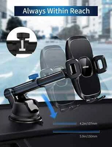 UK SLALE MPOW CA104A Car Phone Holder: Dashboard & Windshield Mount - Picture 1 of 9