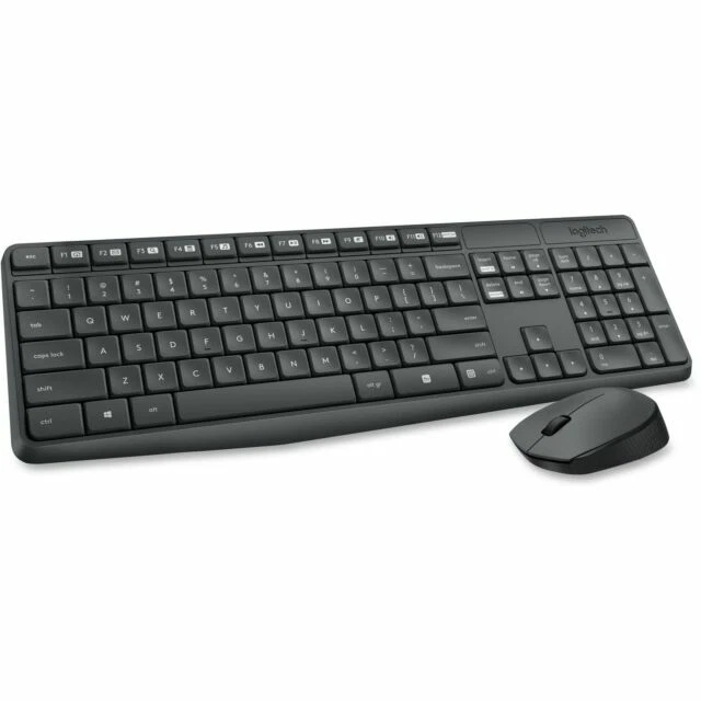 Logitech MK235 920-007897 Wireless Keyboard and Mouse - Black - Image 1 of 1