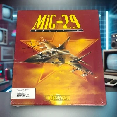RARE MiG-29 Fulcrum - Big Box Video Game - 3.5" Floppy Disk, 1991 Domark, IBM PC - Image 1 of 4