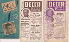 1941 OKEH and VOCALION Popular Records Catalog w/ GENE KRUPA + 2 DECCA Catalogs