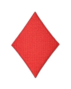 ah03★Karo Raute Aufnäher aufbügeln Bügelbild Poker Patch Flicken 6,3 x 8,7 cm - Bild 1 von 7