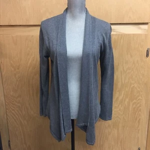 FEVER Gray Open Front Sweater Cardigan Sz Medium (U41) - Picture 1 of 6