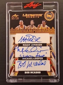2024 Leaf Ultimate Sports Magic Cooper McAdoo AUTOS '85 Champs 12/20 Parallel - Picture 1 of 4