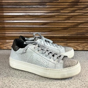 P448 Thea Platform Gray Leopard Print Sneakers Size 6.5 | 37 - Picture 1 of 10