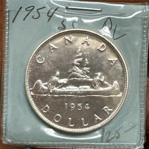 DOLLARO D'ARGENTO CANADESE 1954 PROOFLIKE - Bellissima moneta - Foto 1 di 6