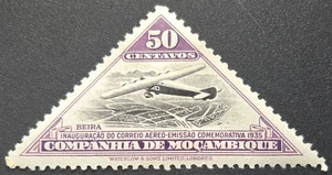 Mosambik - 1935 SG 291 Companhia de Mosambique Luftpost 50c Dreieck Beira - Bild 1 von 3