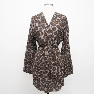 Nanushka. Johanna Leopard Print Twist Mini Dress - Picture 1 of 15