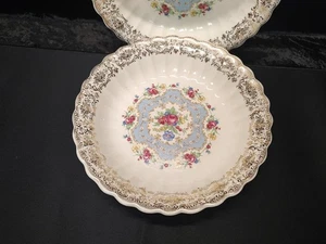 2 cuencos de sopa Limoges Lyric 8" Coup ~ 1 KS 384 X ORO 22 K GARANTIZADO - Imagen 1 de 4