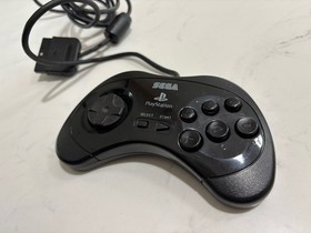 Sega Sony Playstation 2 Saturn Controller Pad Black PS2 IPS-5001 FIGHT Pad USA