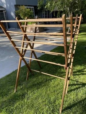 Estante de secado/colcha plegable de alta resistencia vintage/antiguo sin marca P/u L.A., CA Foto 1 de 4