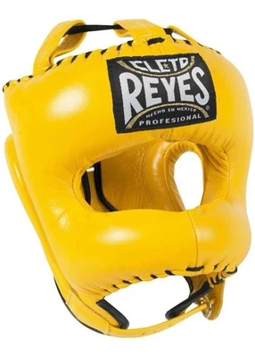 Arnés de Boxeo Cara Completa Amarillo Cleto Reyes Protector de Cabeza Sparring Hecho en MÉXICO Foto 1 de 2