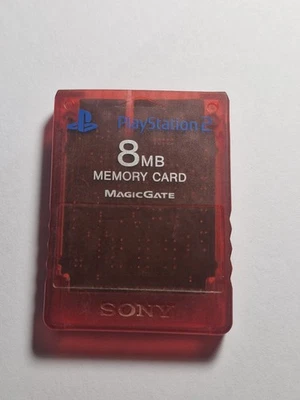 Genuine Sony Playstation 2 8MB Red Memory Card MagicGate SCPH-10020 - image 1 of 2
