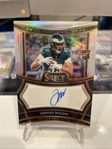 JOHNNY WILSON 2024 SELECT SILVER PRIZM ROOKIE RC AUTO /399 🔥 EAGLES - Picture 1 of 4