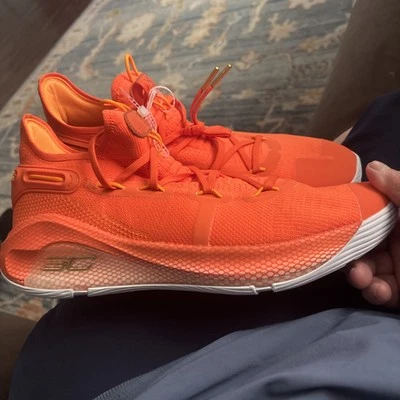Men's UA Under Armour Curry 6 Team Orange Basketball Shoes 3022893-800 Size 13 - Image 1 of 4