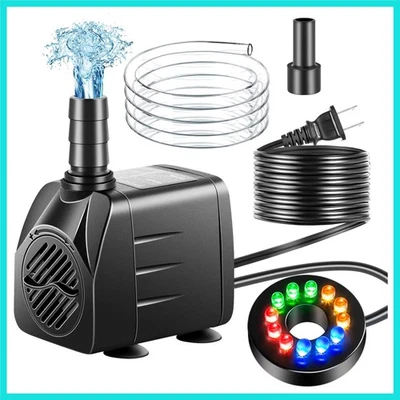 Погружной насос, небольшой фонтанный насос с трубками, погружной водяной насос для... - Изображение 1 из 4