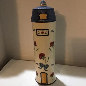LENOX POPPIES ON BLUE Poppies Barnyard Silo/Pasta Canister - Picture 1 of 6