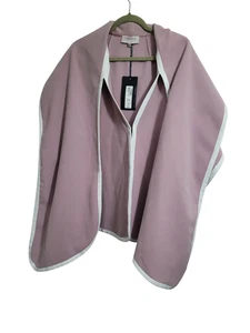 M&S Limited Cape Poncho Size L Large Blush Pink White Trim Brand New With Tags - Picture 1 of 8