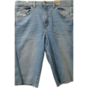 Wrangler Erwachsene Größe 28 Denim abgeschnitten knielang Acid Wash Shorts 11 Zoll Schrittlänge - Bild 1 von 4