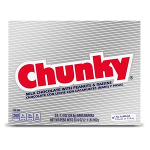 Chunky, Großpackung 24 Stück, Vollmilchschokolade mit Erdnüssen und Rosinen einzeln - Bild 1 von 7