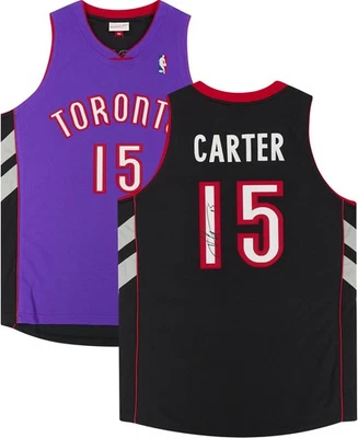 Vince Carter Toronto Raptors Firmado Mitchell & Ness 1999-00 Púrpura Auténtico Jersey Foto 1 de 4