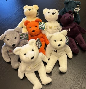 Salvino's Bamm Beanos Plush Bear Lot Of 8 Nolan Ryan MLB Barry Bonds Ripken Jr - Picture 1 of 18