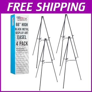 Floor & Tabletop Easel Set - Large Black Metal Display Stand - Picture 1 of 7