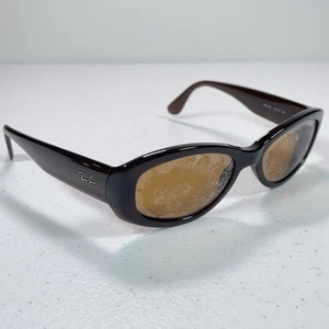 Ray-Ban Sunglasses Frame Only RB 4135 714/13 Polished Dark Brown Oval Italy 50mm - Picture 1 of 10