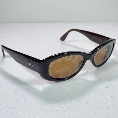 Ray-Ban Sunglasses Frame Only RB 4135 714/13 Polished Dark Brown Oval Italy 50mm - Image 1 of 4