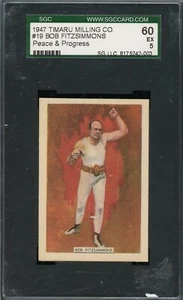 1947 Timaru Milling Co. Peace & Progress Boxing #19 Bob Fitzsimmons SGC 5 - Picture 1 of 2